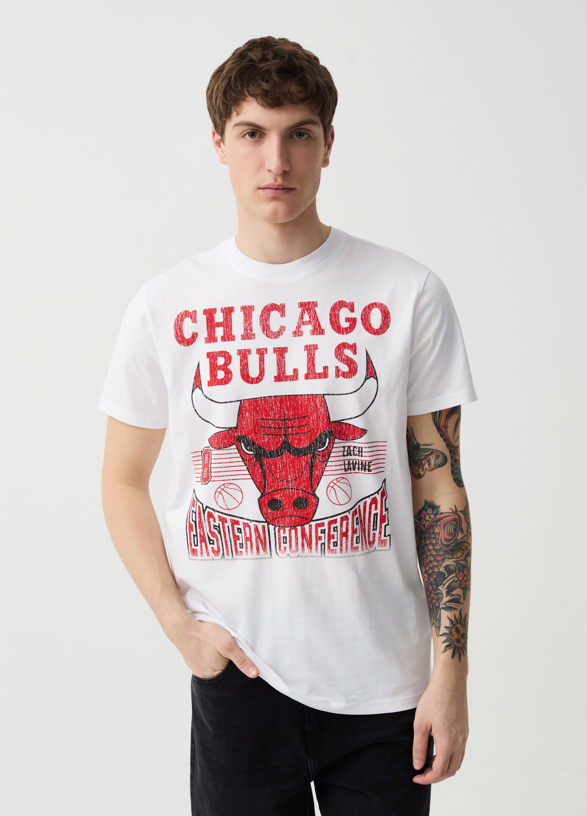 Ovs T-shirt con stampa NBA Chicago Bulls