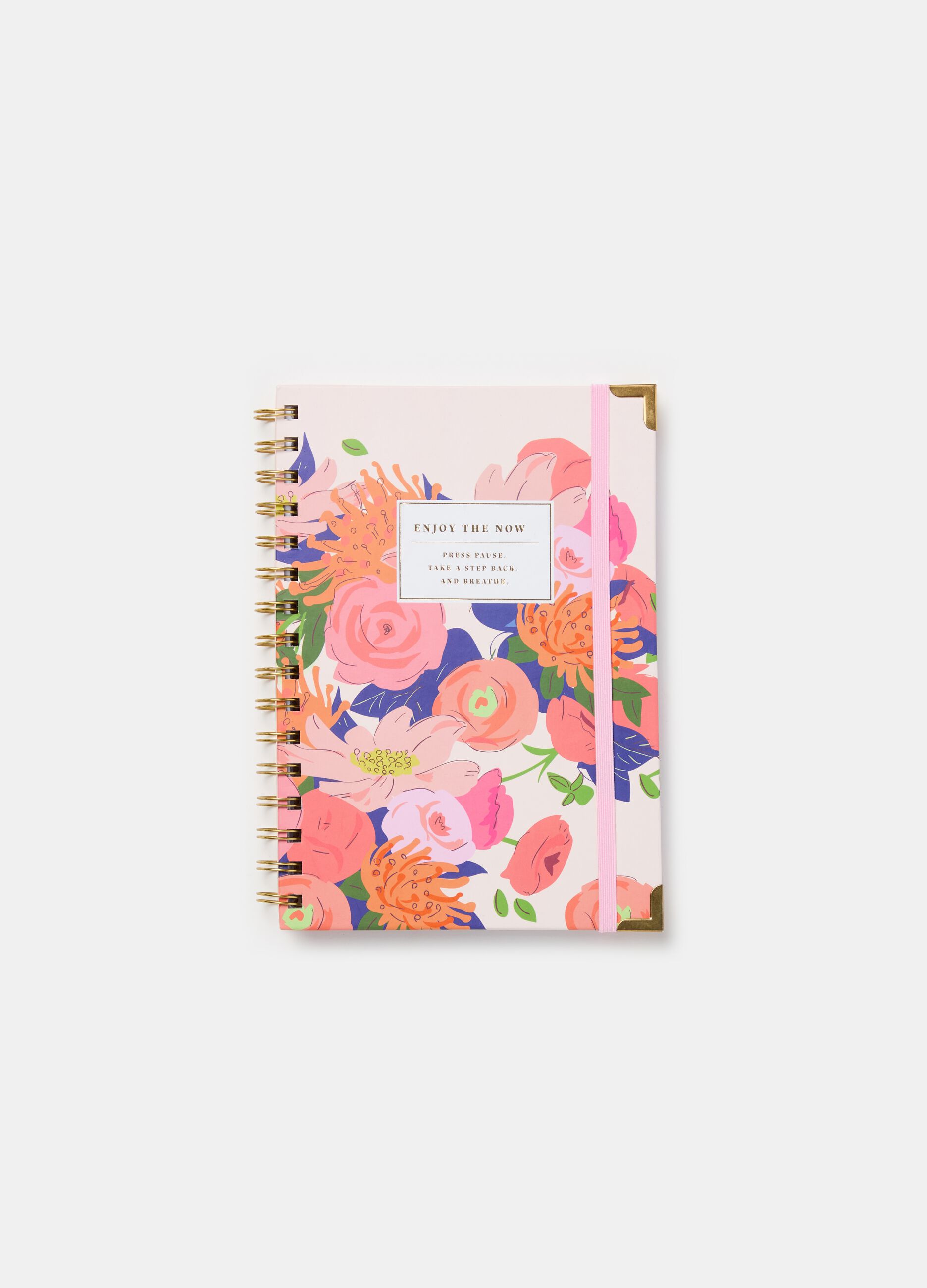 Spiral notepad with blank and lined pages