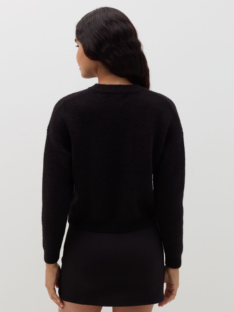 Pullover with jacquard bow in lurex_2