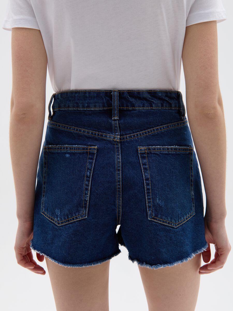 RE-UP denim shorts with rips_2