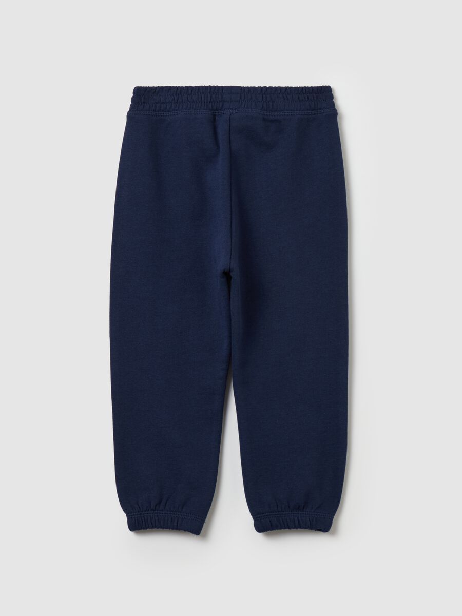 Fleece joggers with elasticated edging_1