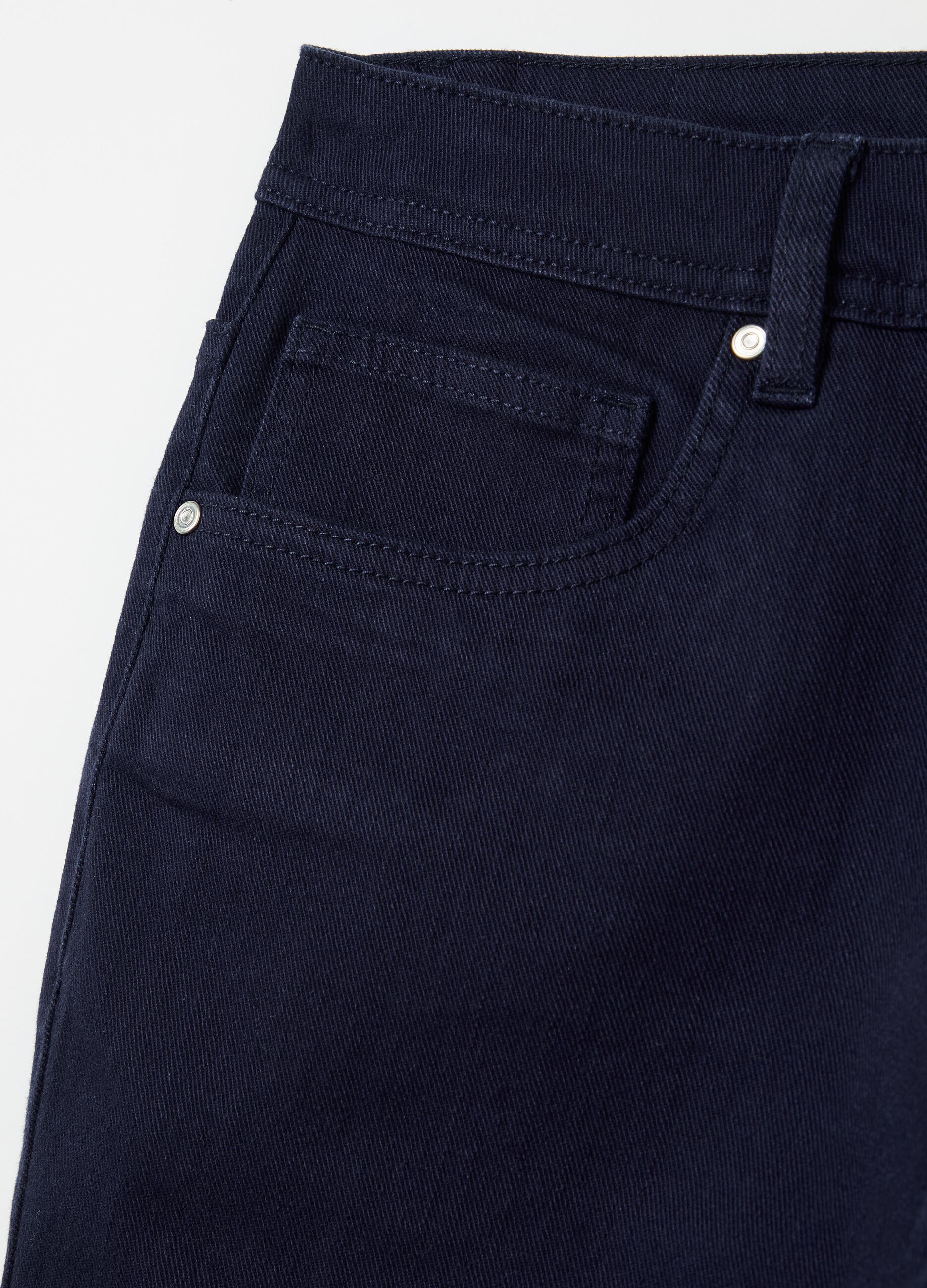 Stretch twill trousers with five pockets