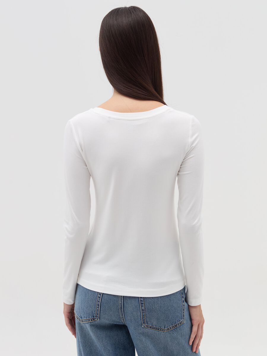 Long-sleeved T-shirt in stretch viscose_2