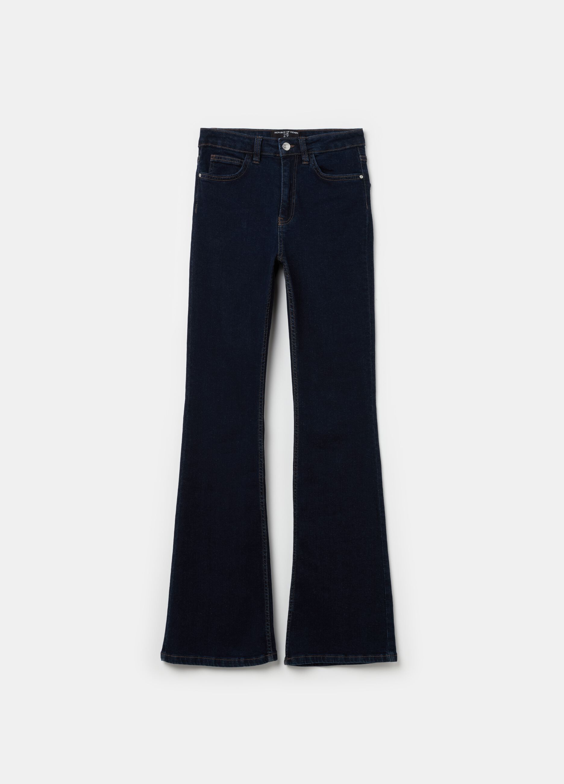 Flare-fit jeans with five pockets