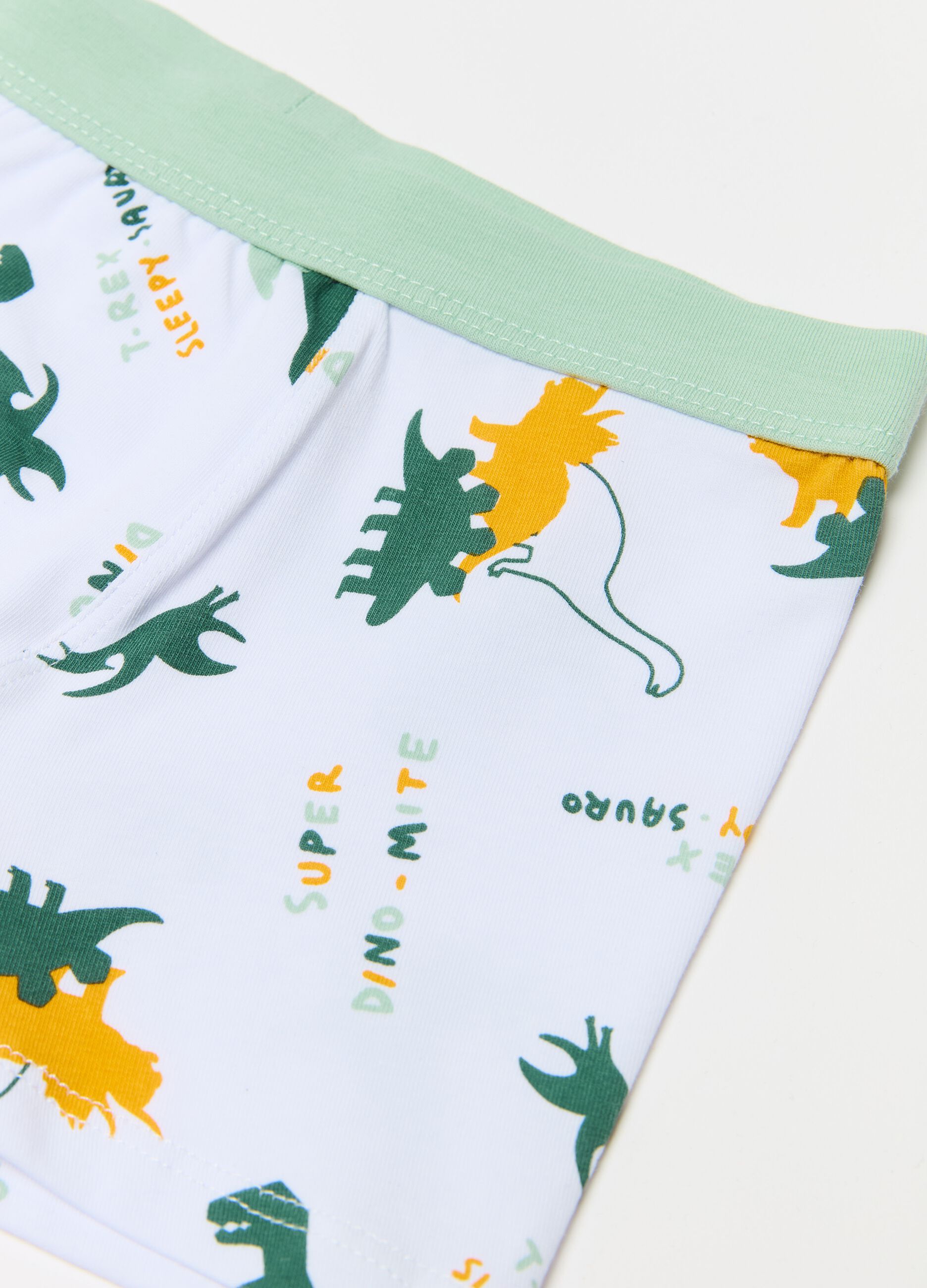 Three-pack boxer shorts with dinosaurs print