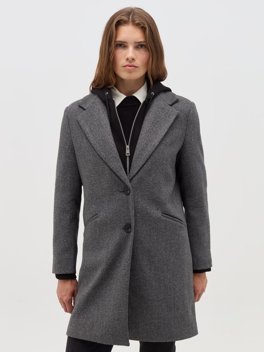 Coat with full-zip lining in fleece_1