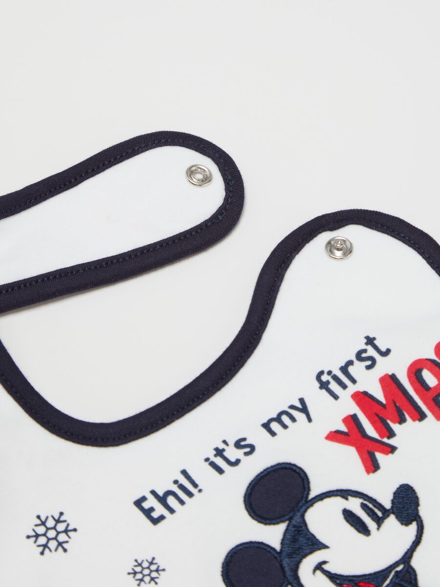 Bib with Christmas Mickey Mouse print_2