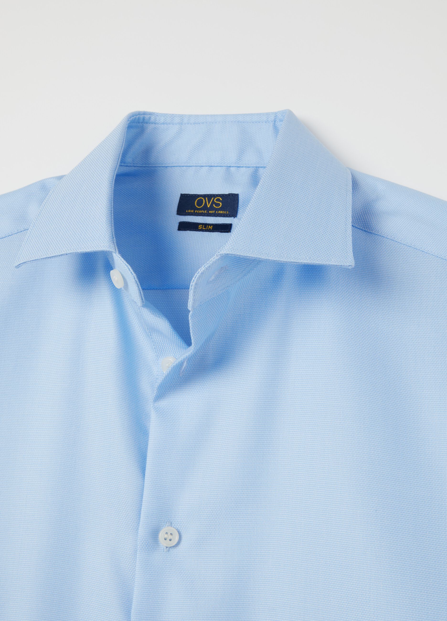 Slim-fit shirt in double-twist cotton