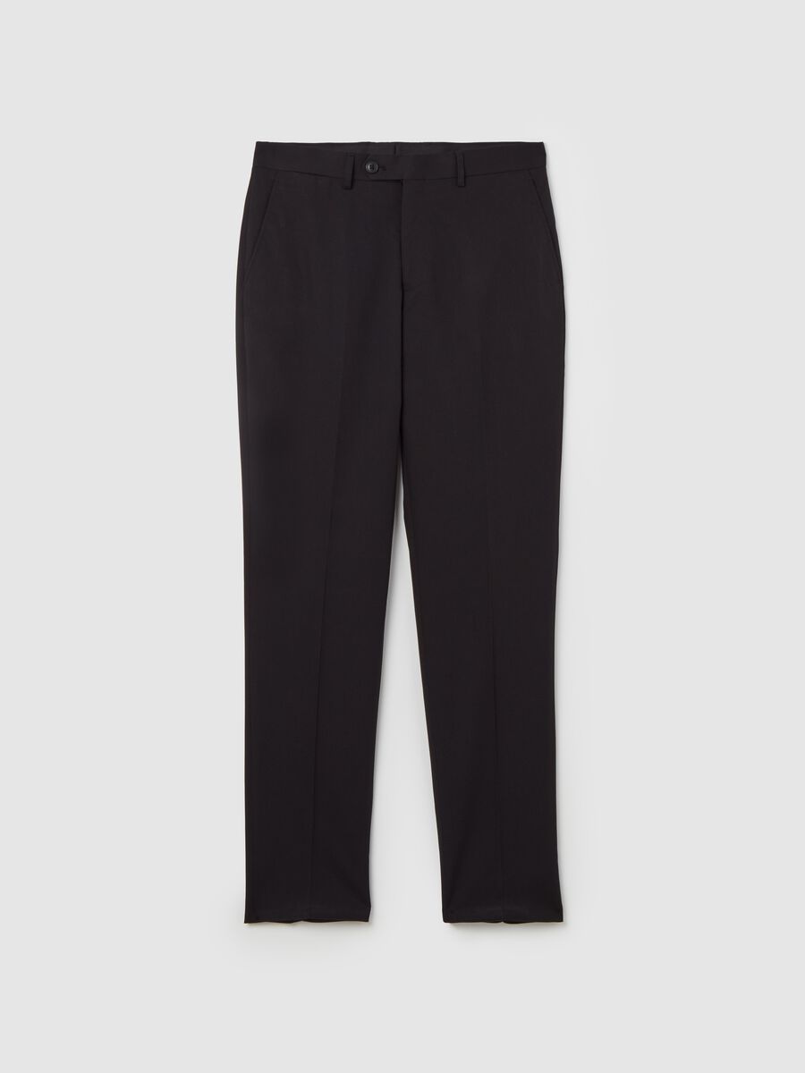 Slim-fit trousers in stretch twill_0