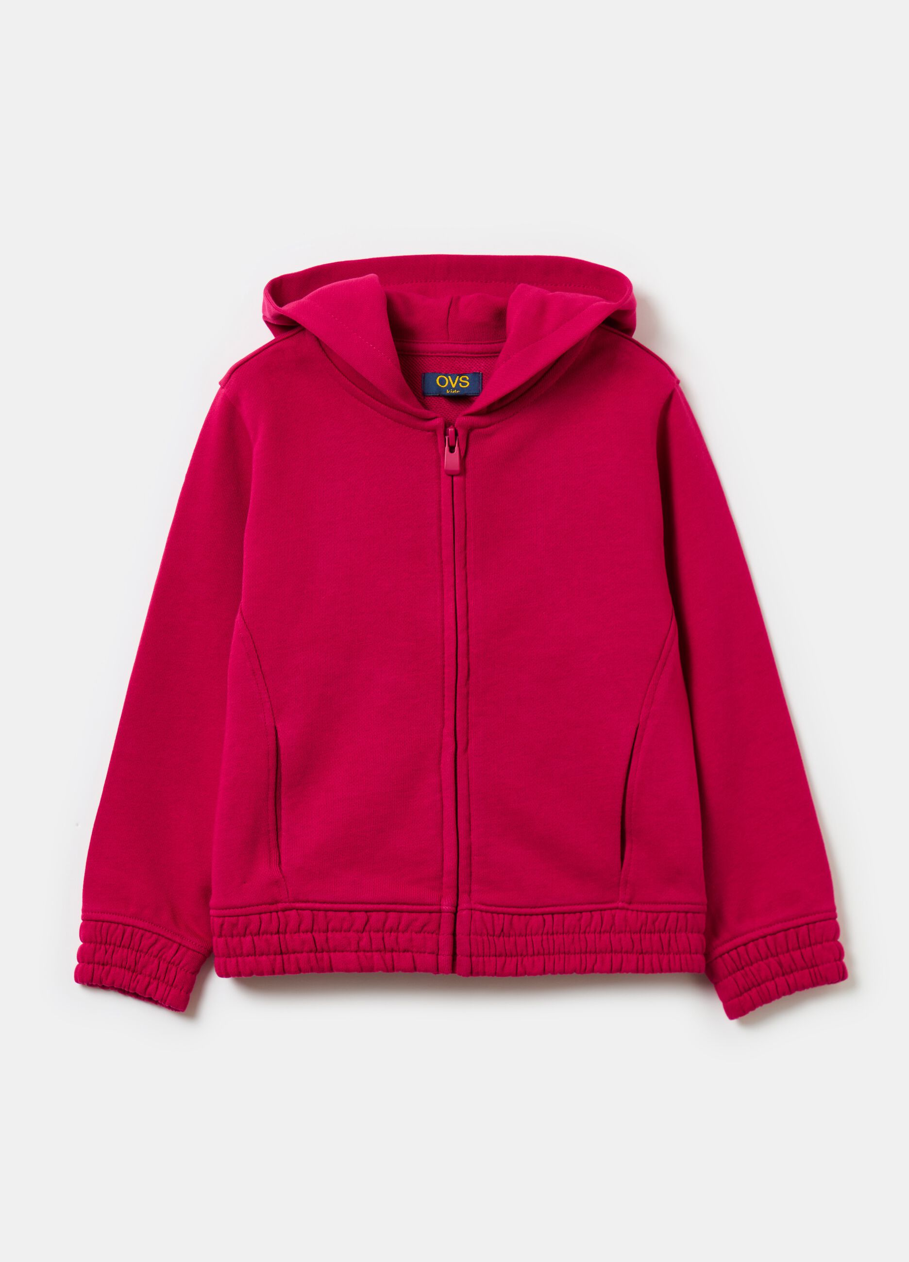 Essential organic cotton full-zip sweatshirt with hood