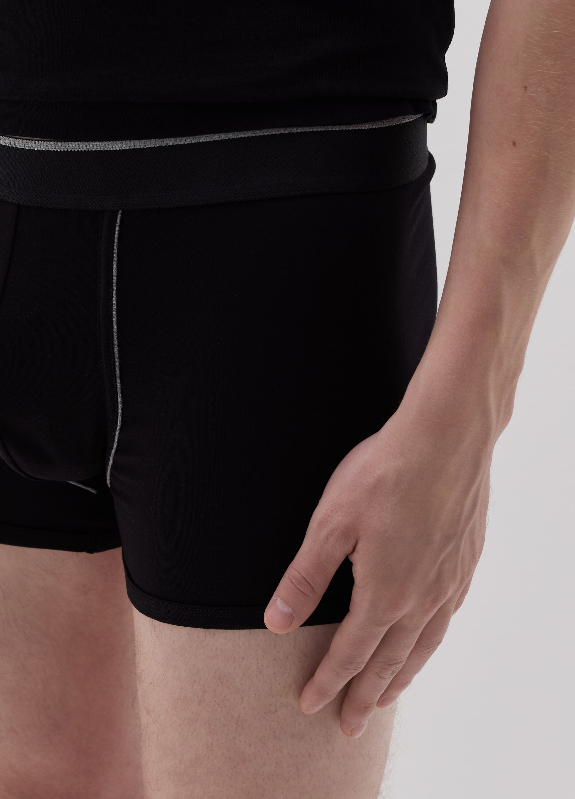 Two-pack boxer shorts with contrasting piping