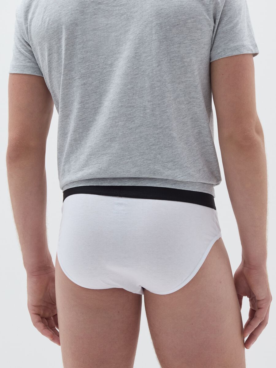 Five-pack briefs in cotton with external elastic_3