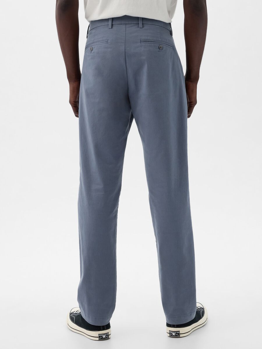 Straight-fit trousers in stretch cotton_2