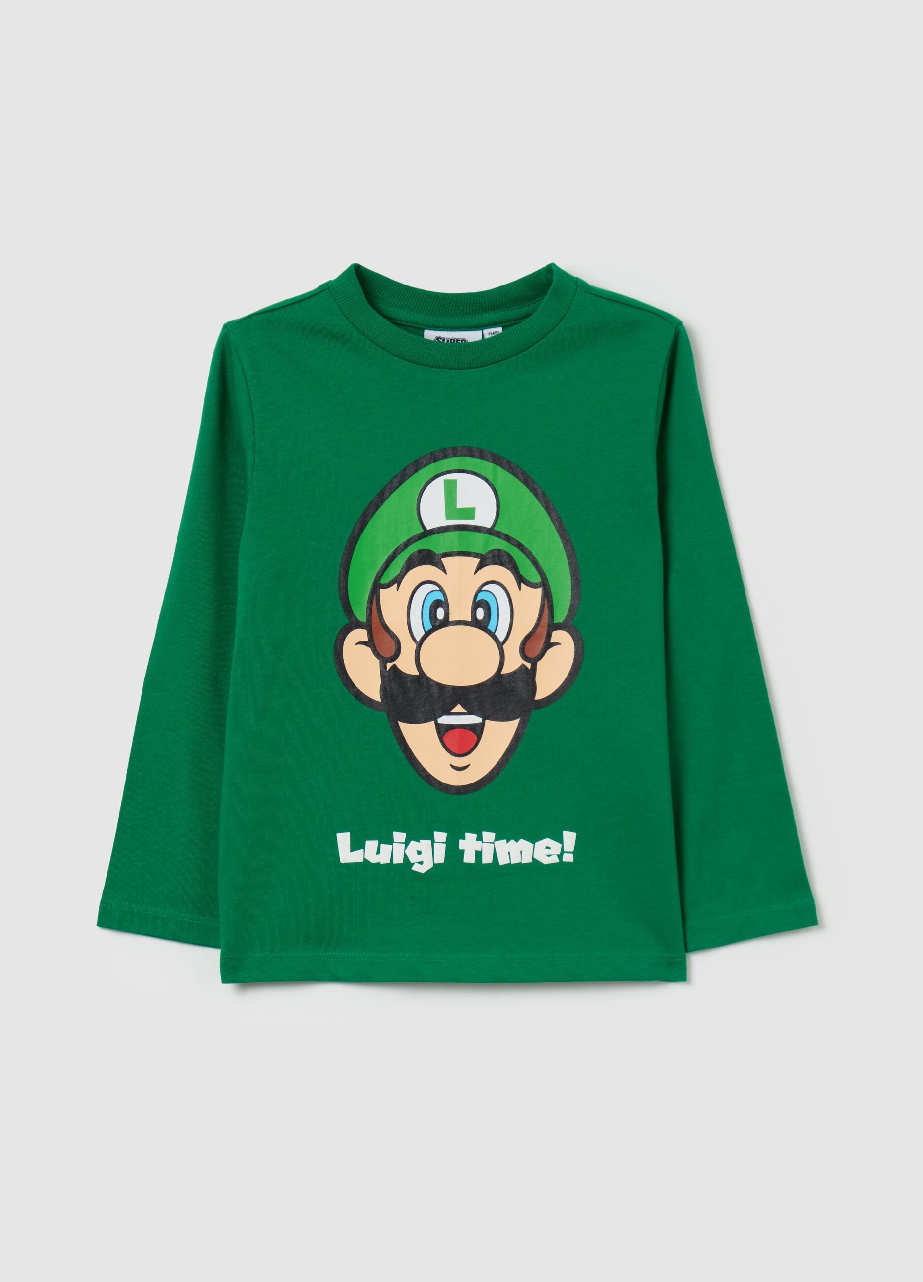 T-shirt maniche lunghe stampa Luigi Super Mario™