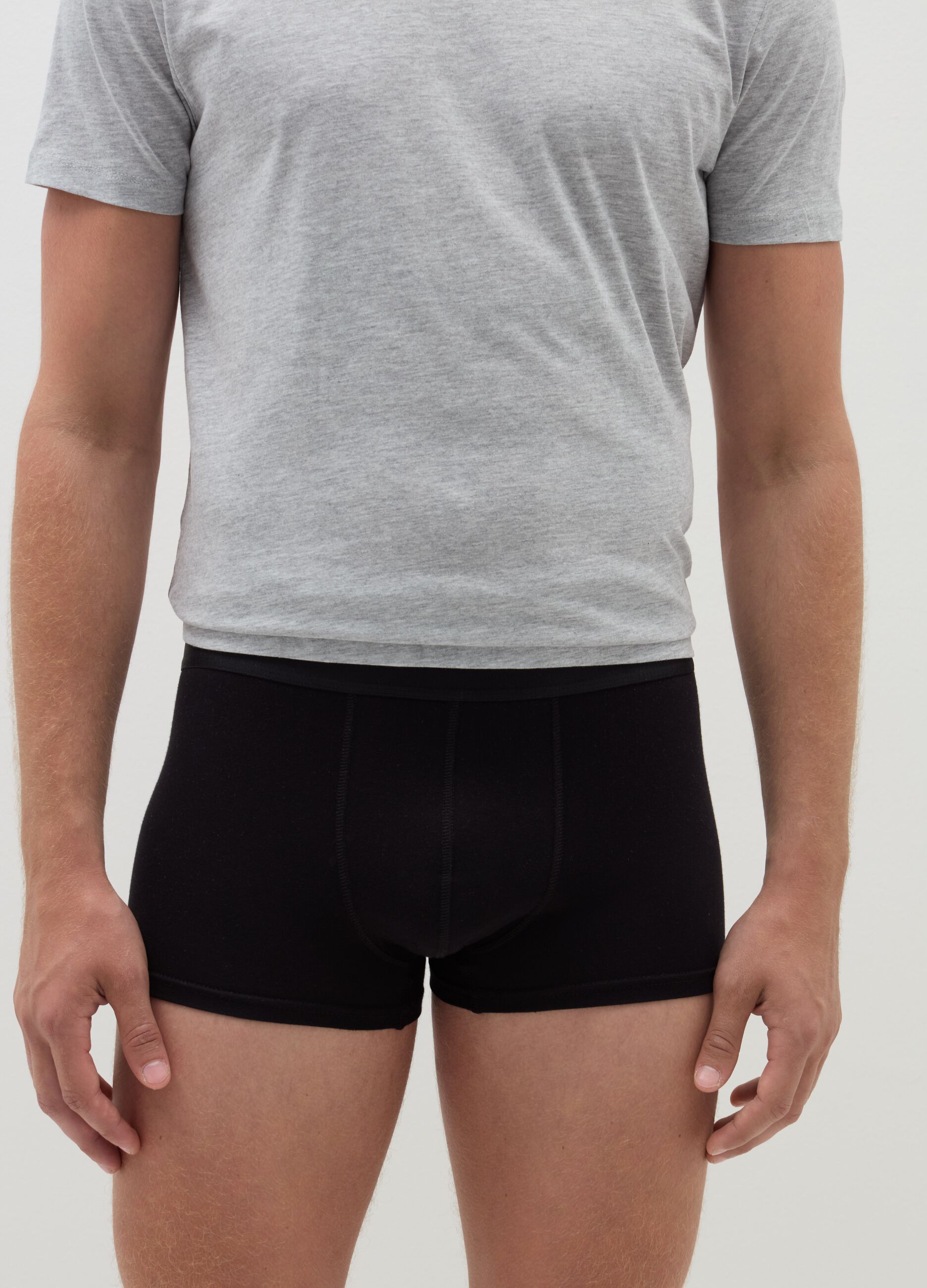 Five-pack boxer shorts with external elastic