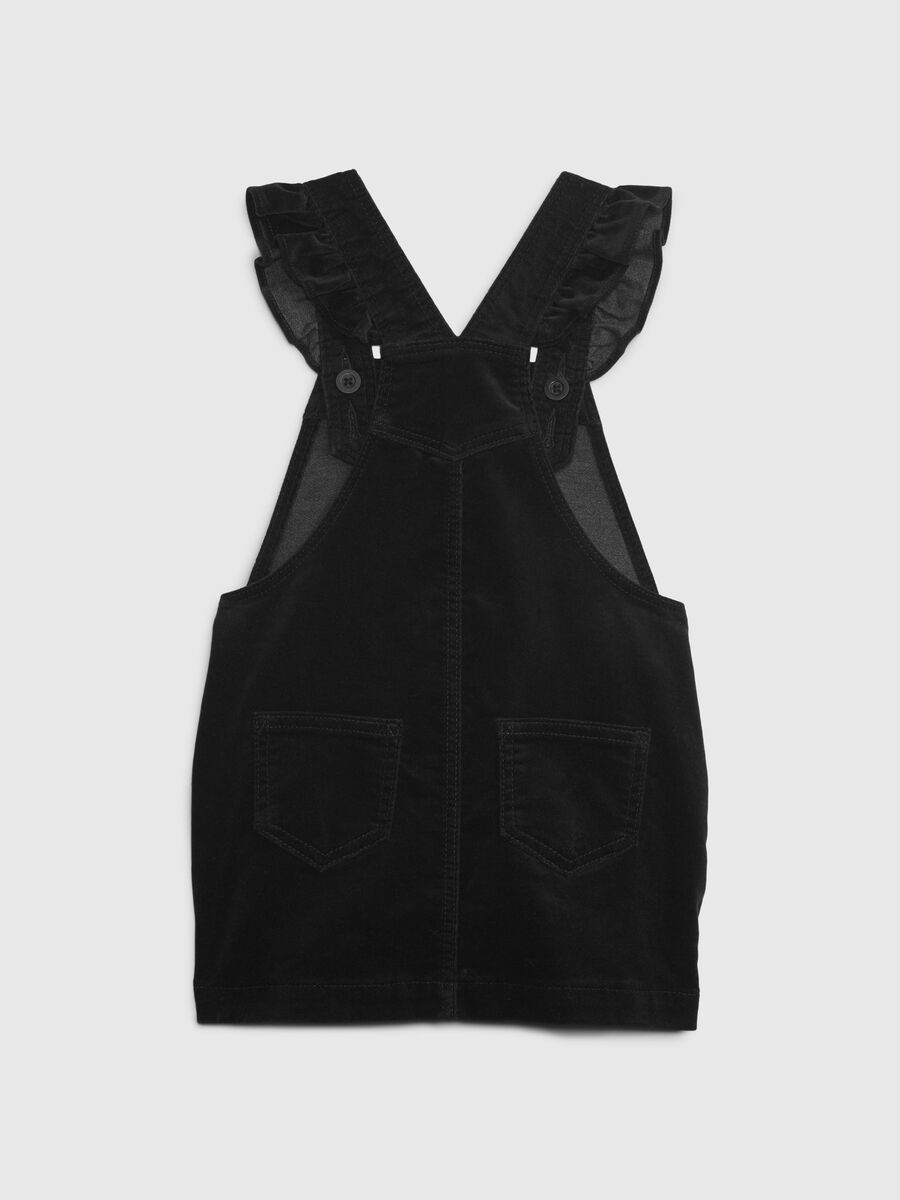 Pinafore in velvet with frills_1