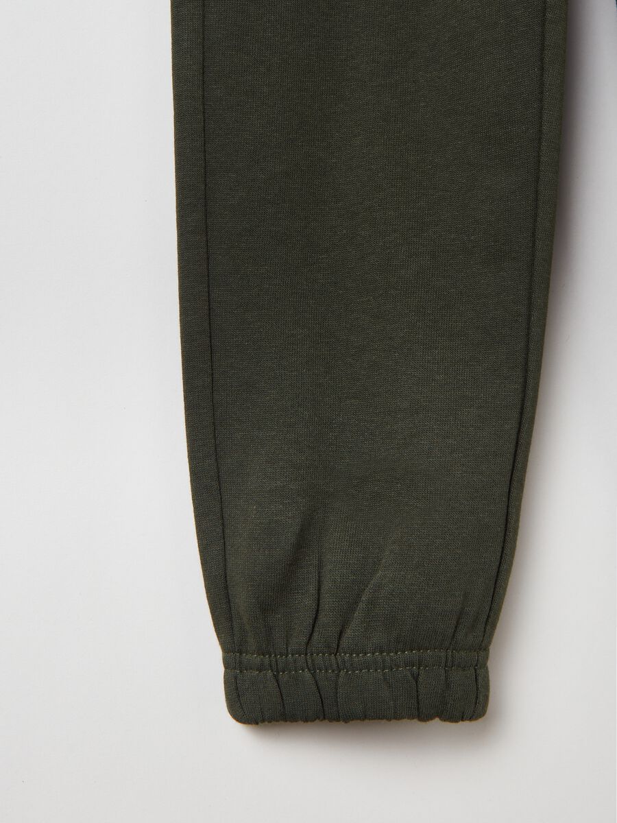 Fleece joggers with elasticated edging_2