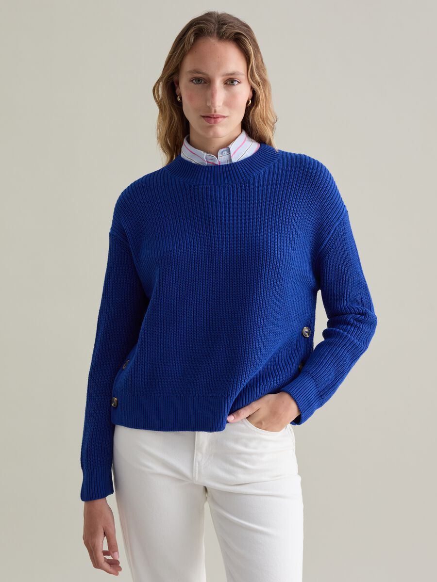 Ribbed pullover with buttons_1