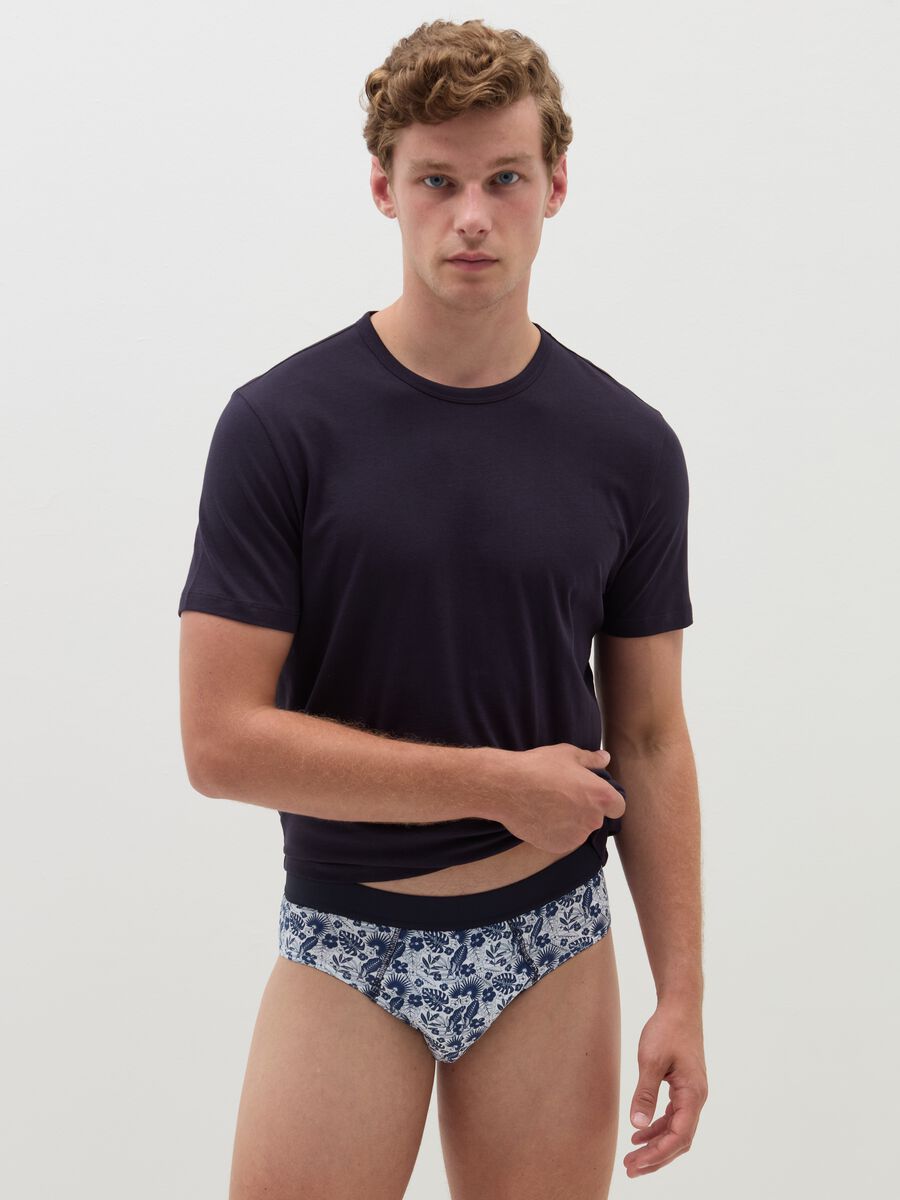 Five-pack briefs in organic cotton with print_0