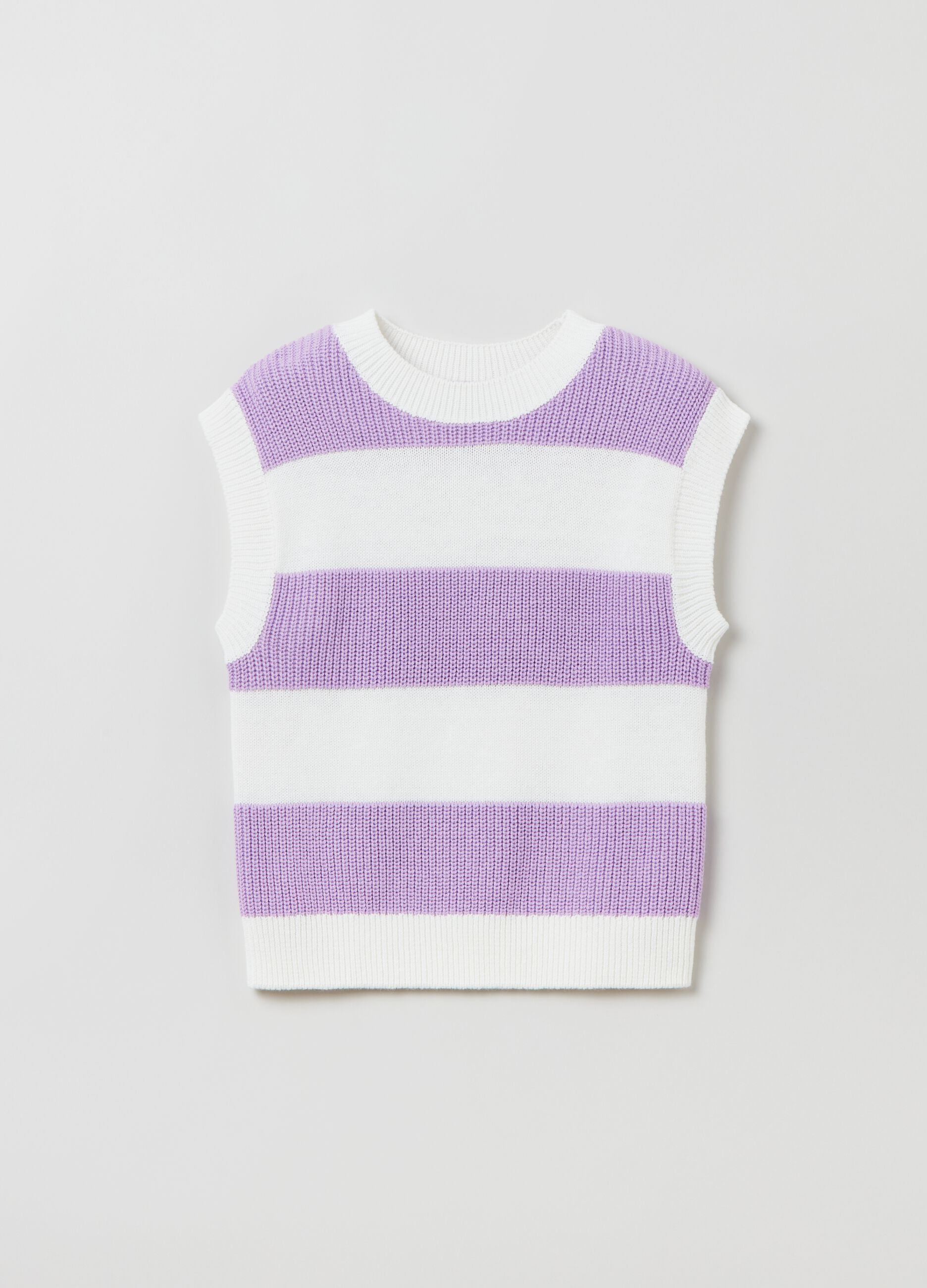 Striped knitted tank top