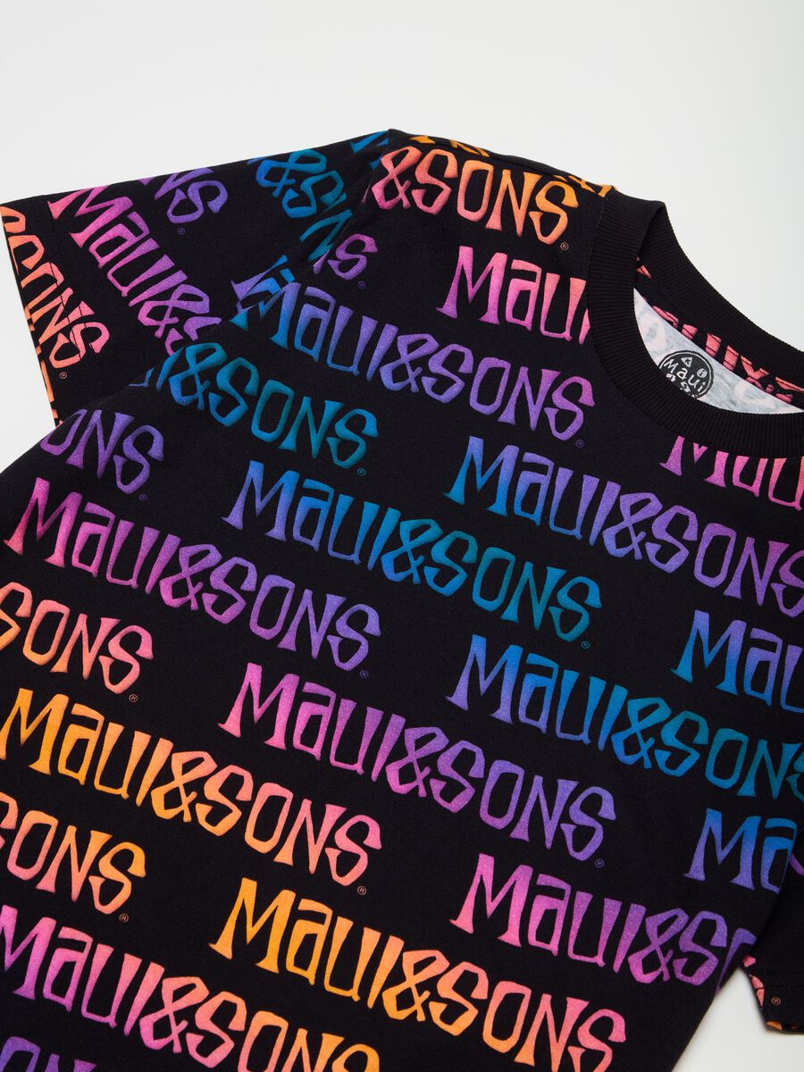 T-shirt with all-over multicoloured print_2