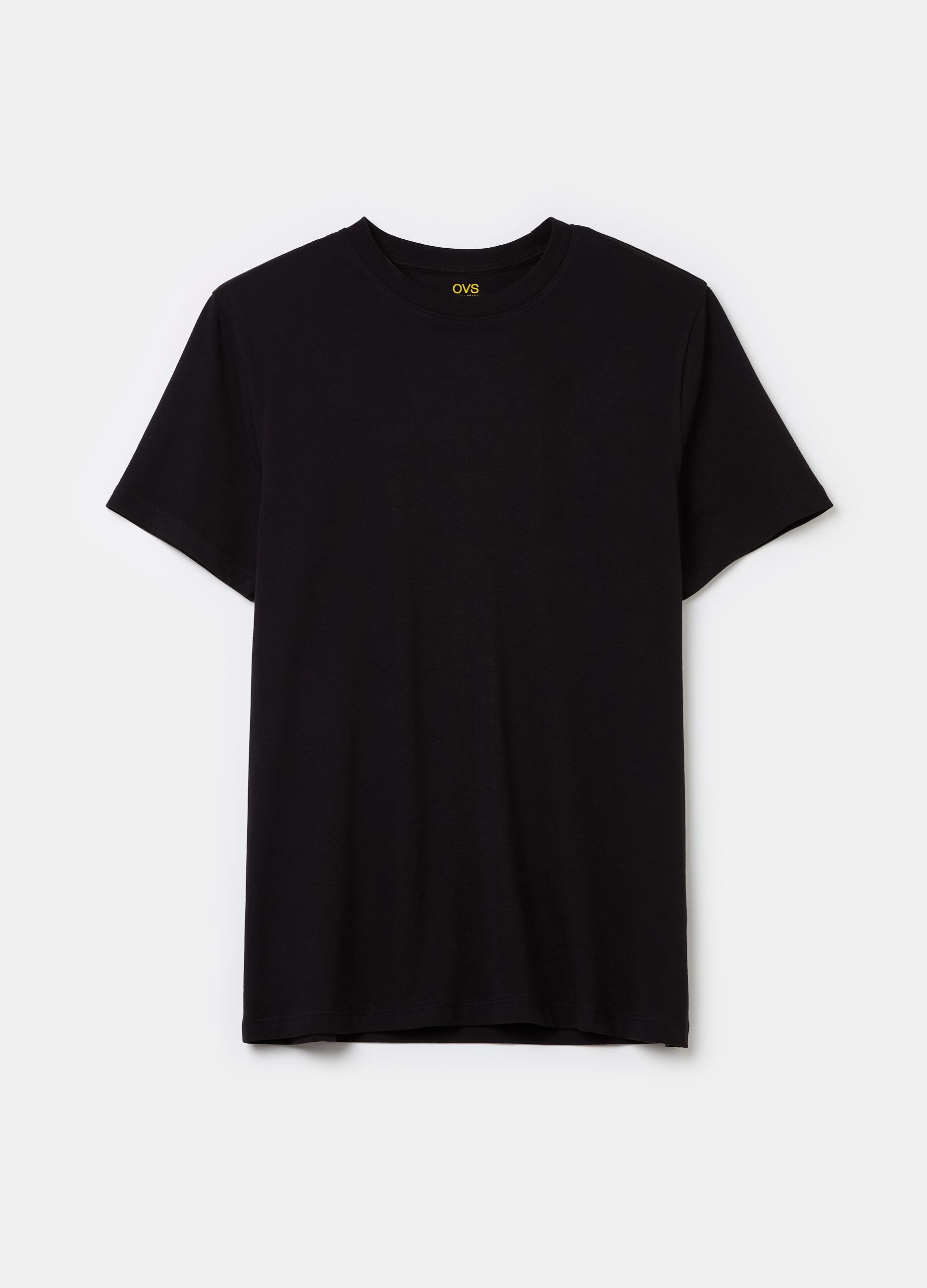 Cotton T-shirt with round neck