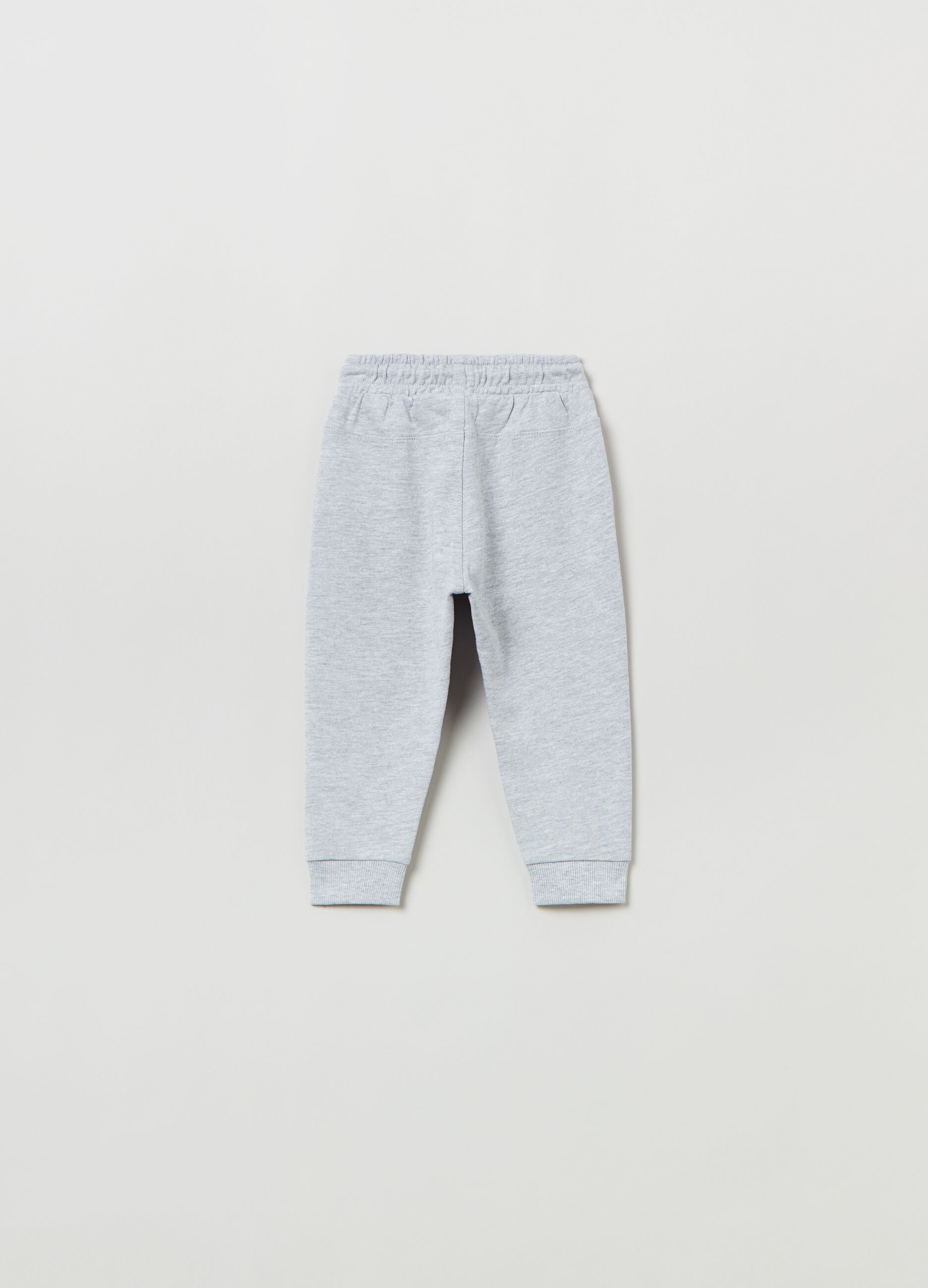 Plush joggers with drawstring