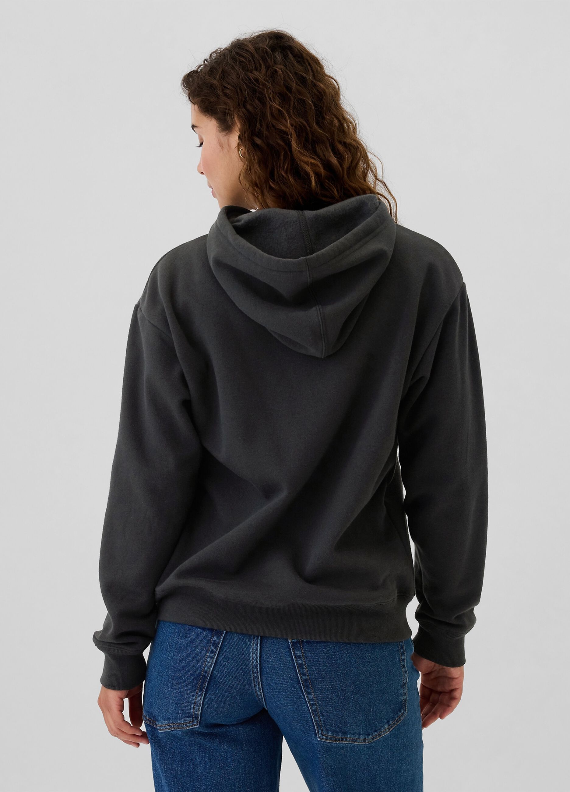 Sweatshirt with logo and studs