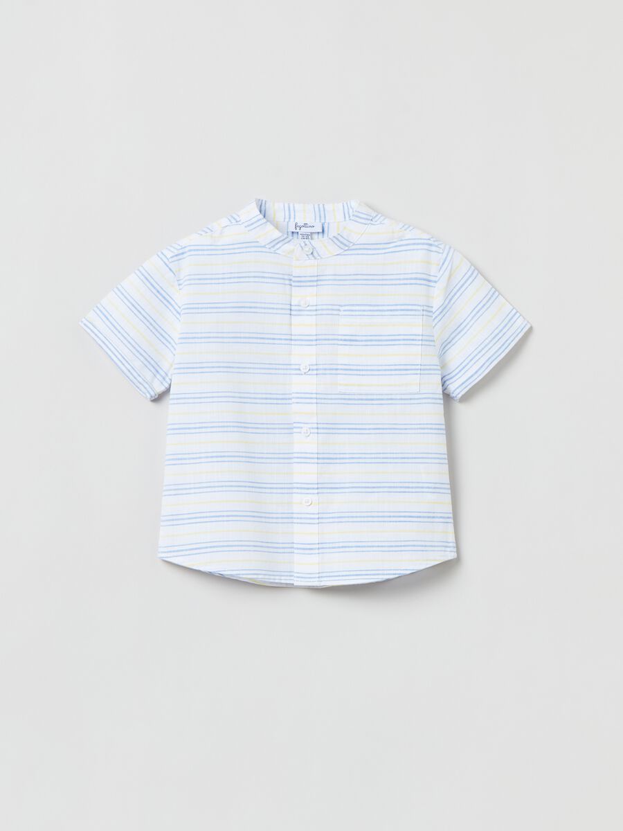 Yarn-dyed striped cotton shirt_0