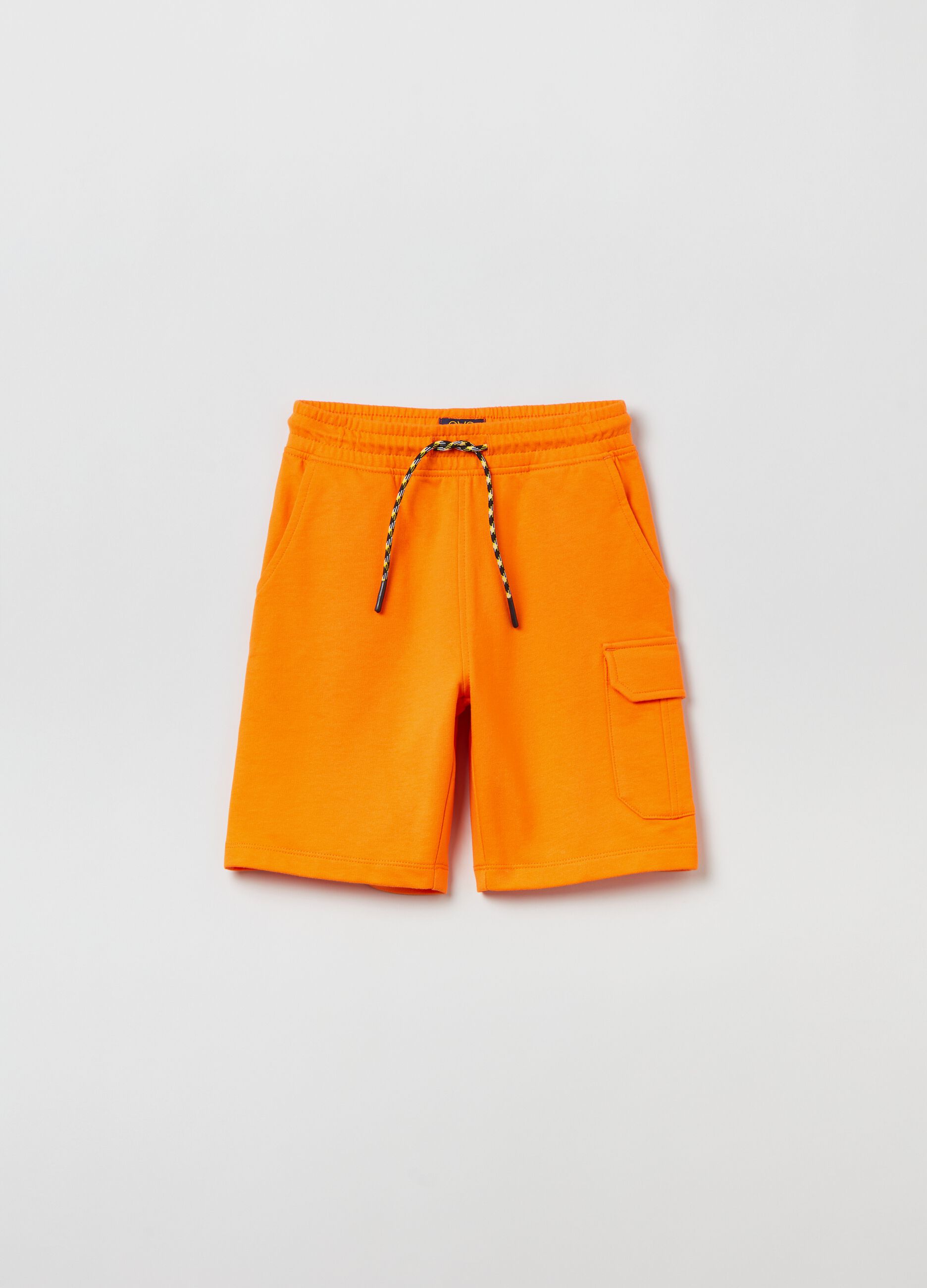 Cotton shorts with drawstring