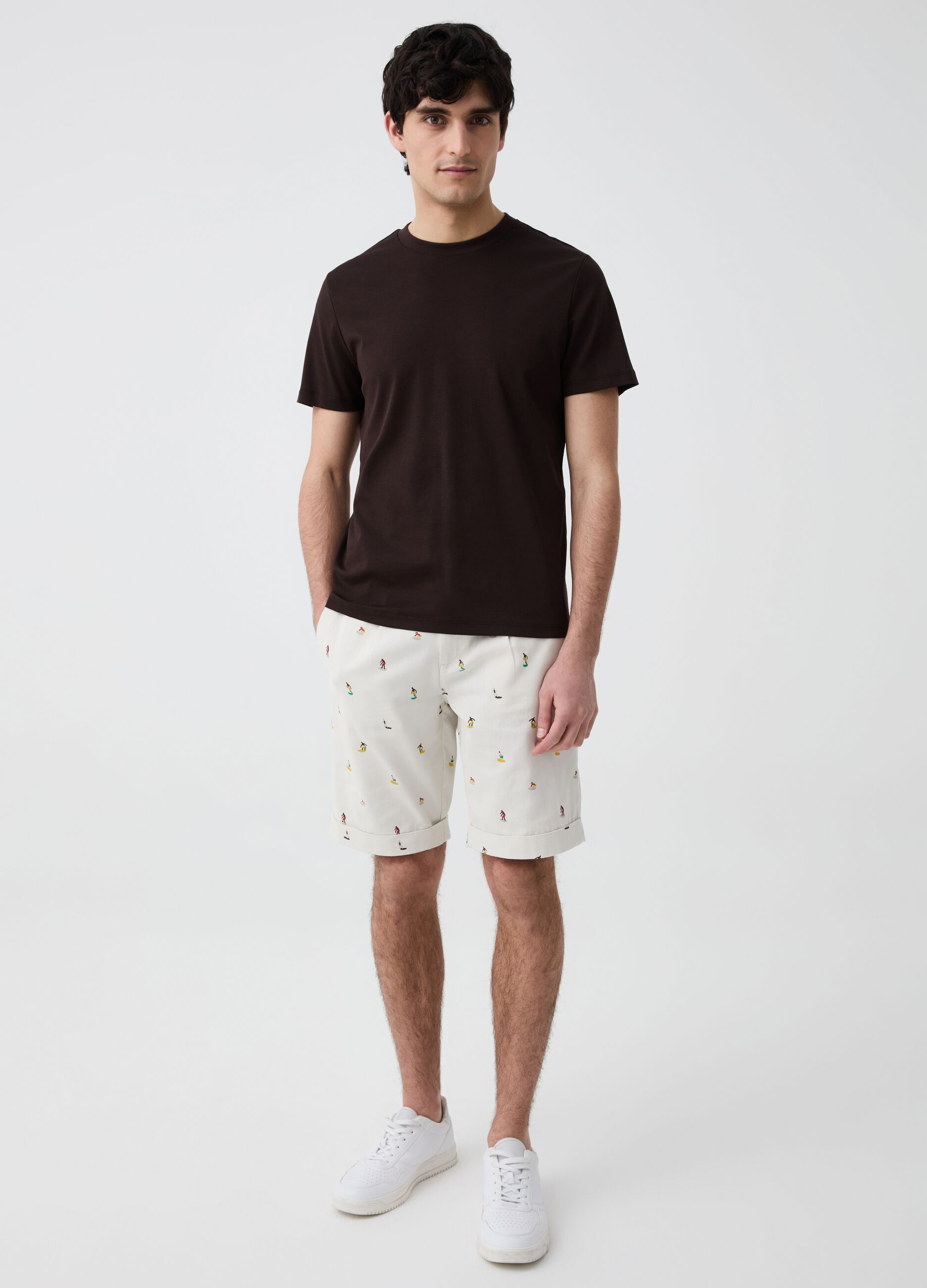 Ovs Bermuda chino con stampa surf