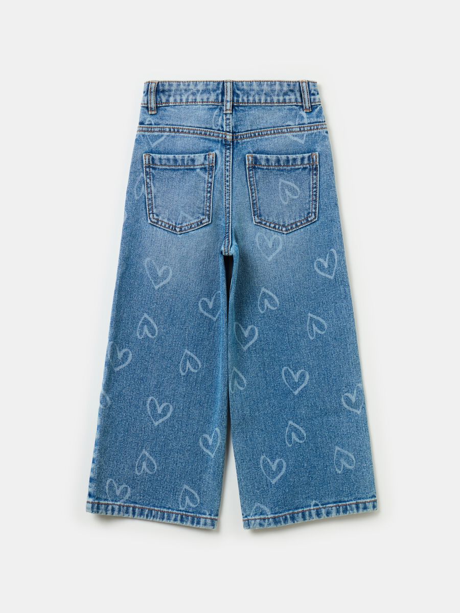 Wide-leg jeans with hearts print_1