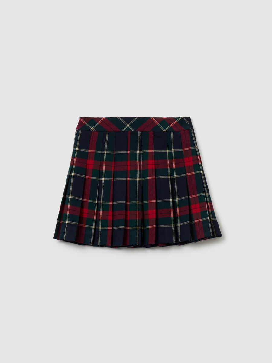 Pleated tartan miniskirt_1