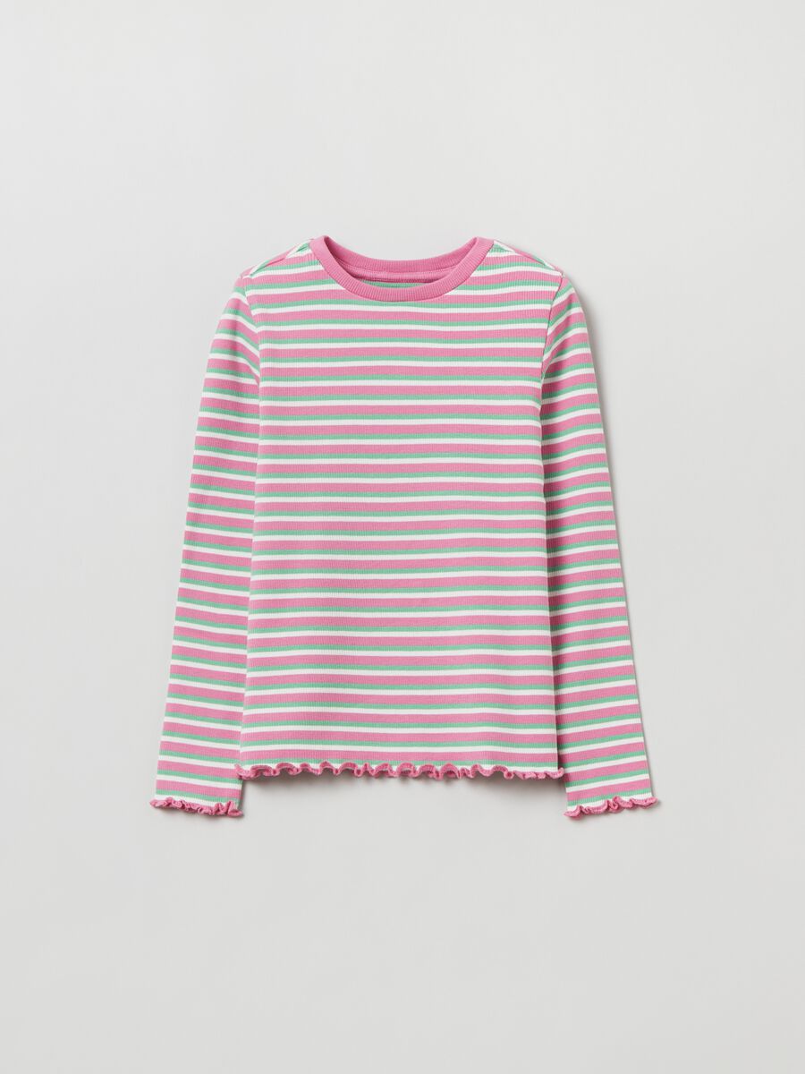 Long-sleeved T-shirt with stripes_0