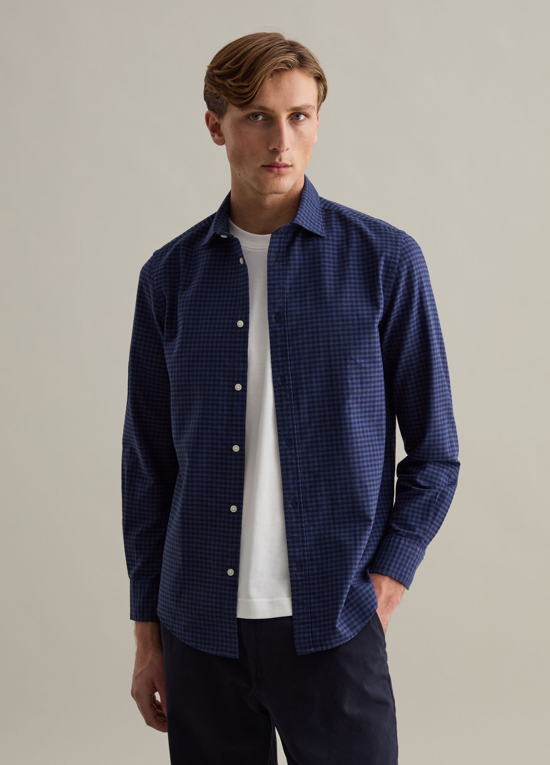 Check shirt in Oxford cotton