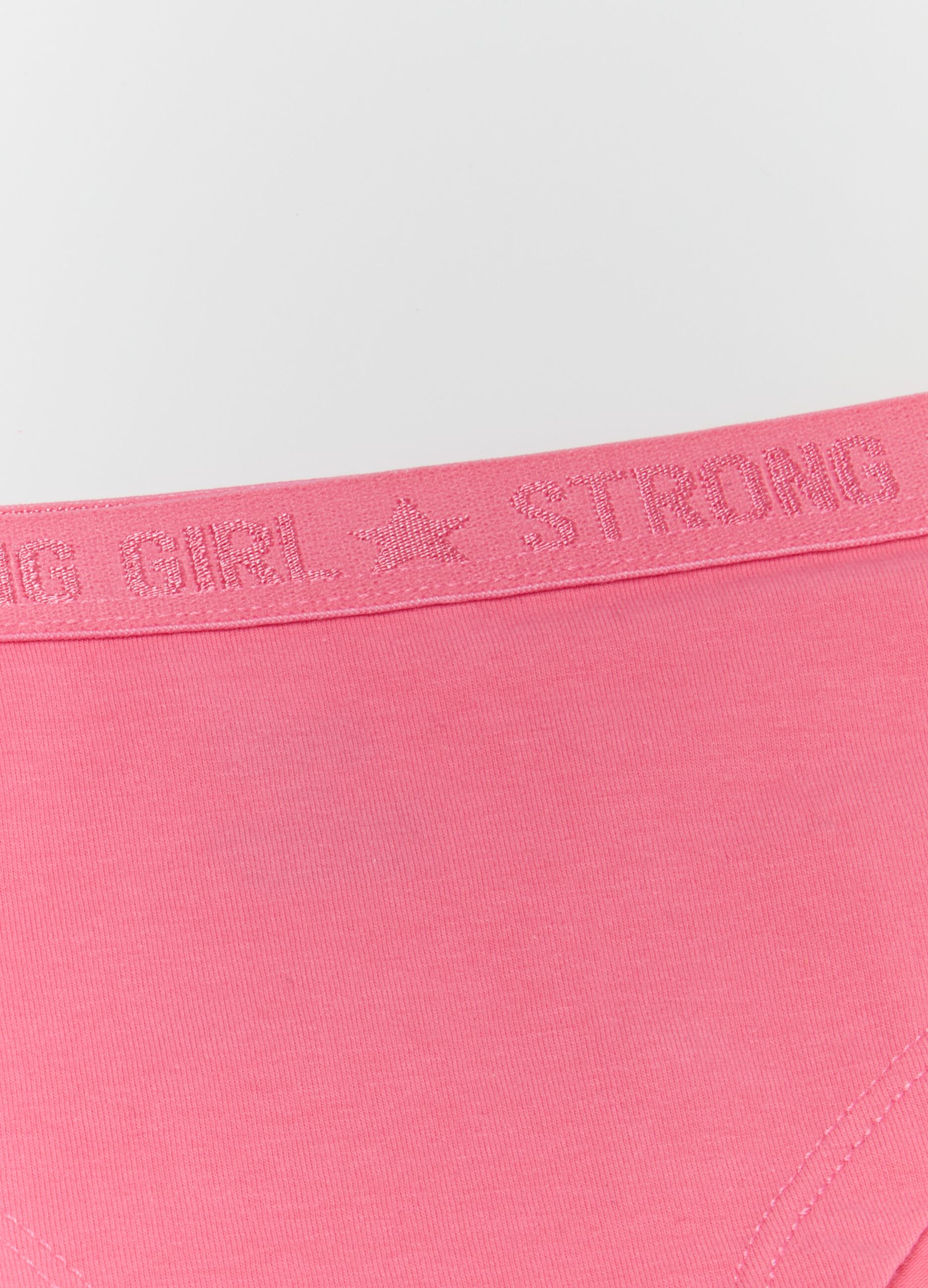 Organic cotton French knickers with lettering