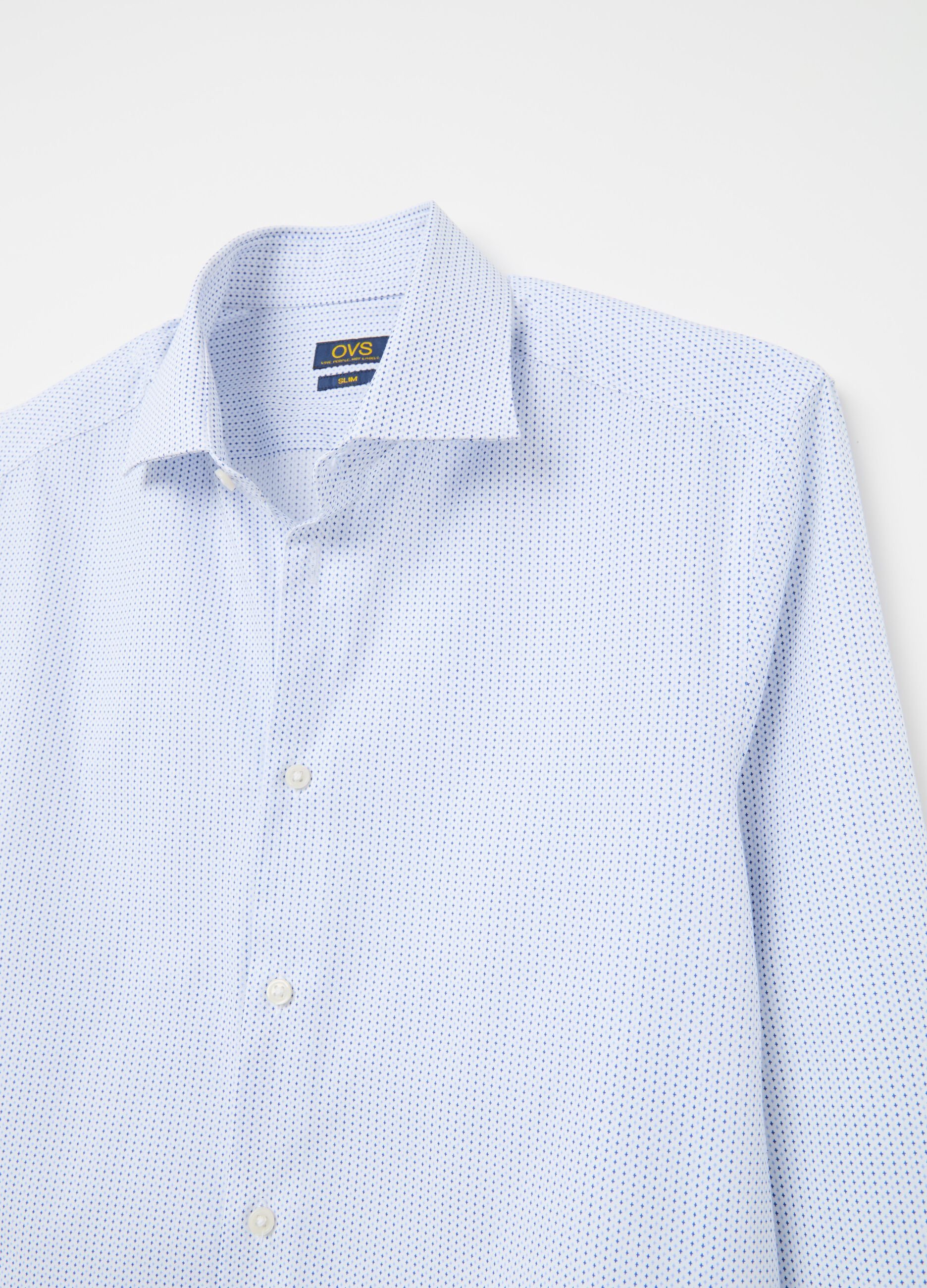 Slim-fit shirt with micro pattern