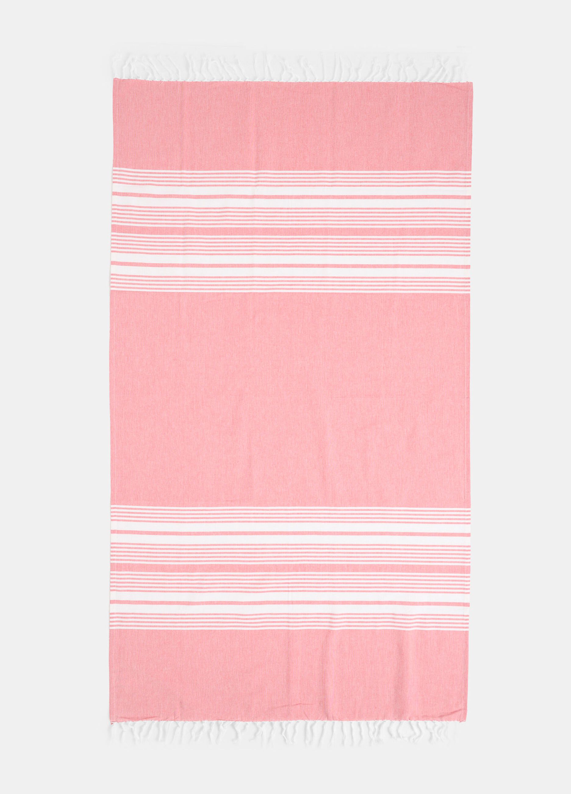 Striped beach towel in cotton