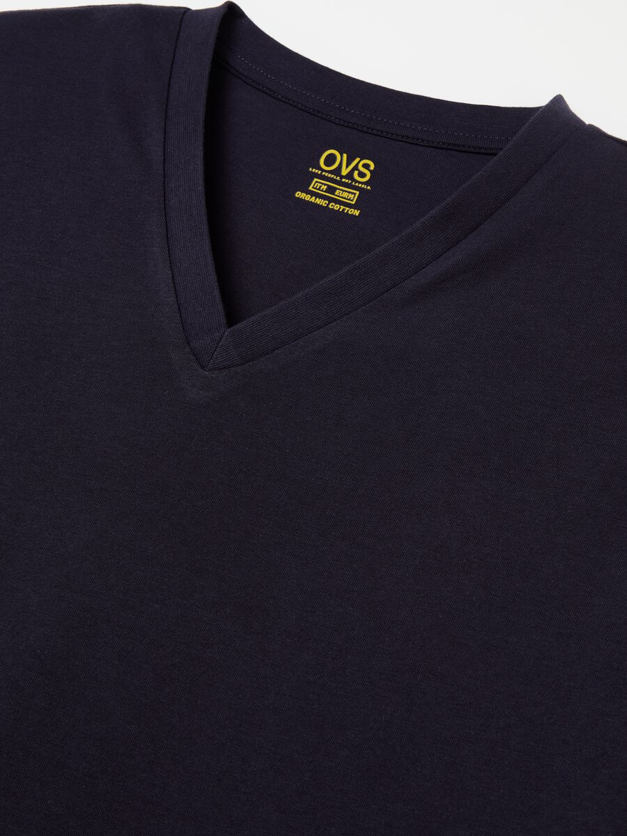 Organic cotton undershirt with V neck_5