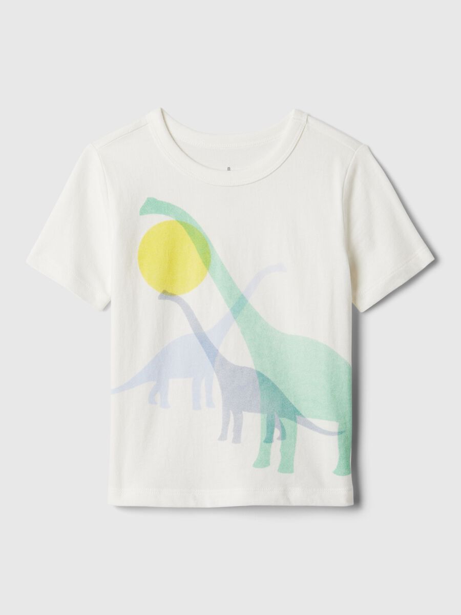 Cotton T-shirt with dinosaurs print_0