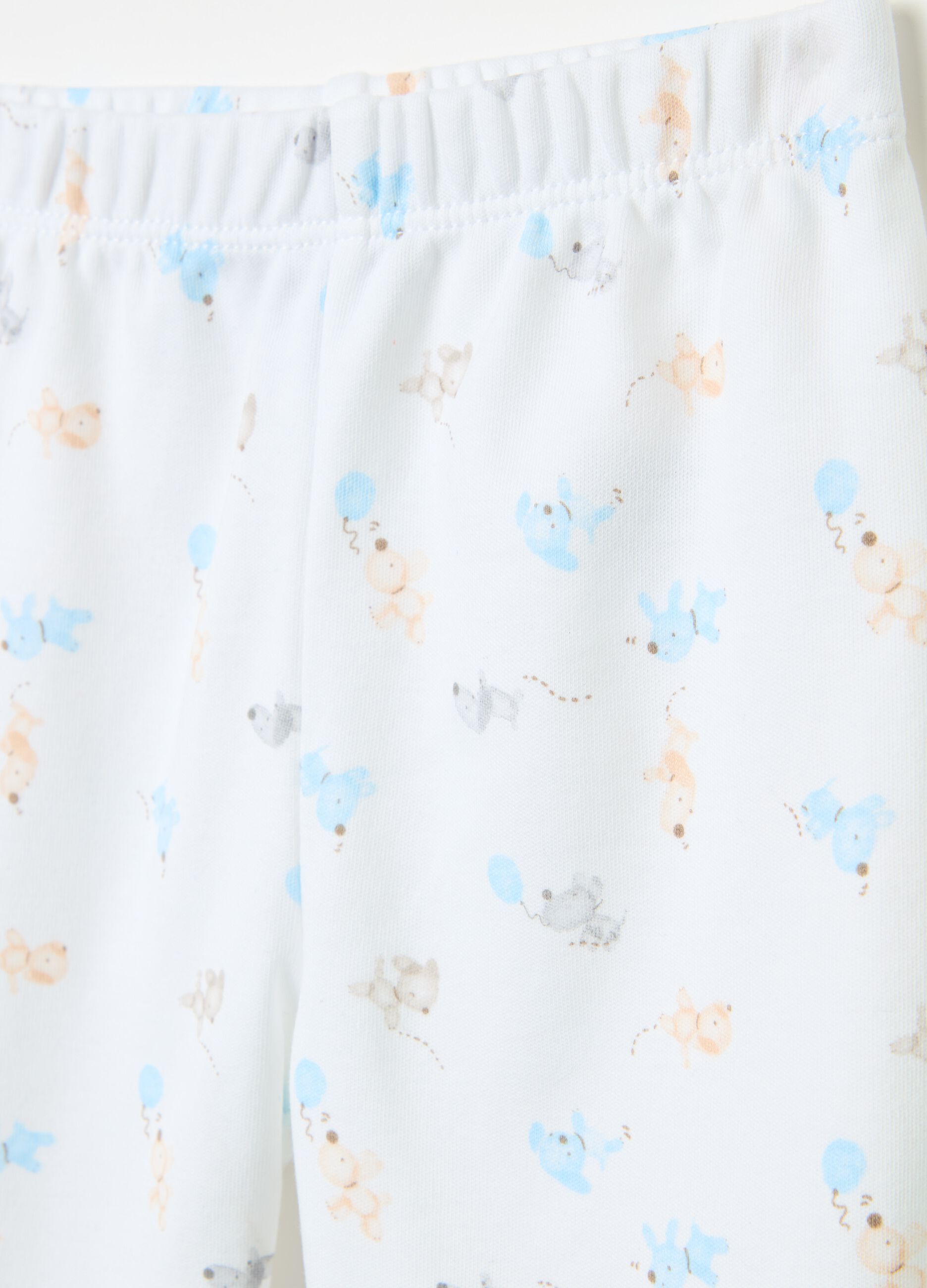 Two-pack baby leggings in organic cotton with print