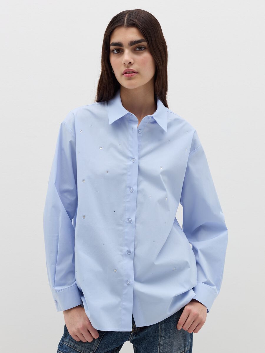 Oversized stretch cotton shirt_1