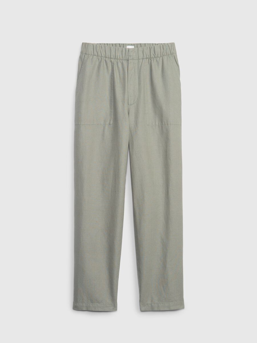 Straight-fit trousers in linen and cotton_5