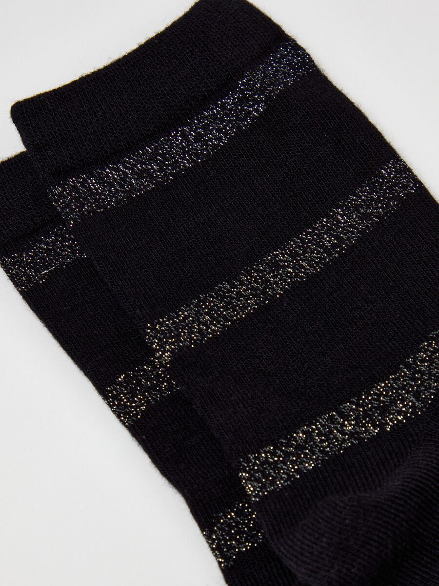 Two-pair pack short stretch socks with lurex_1