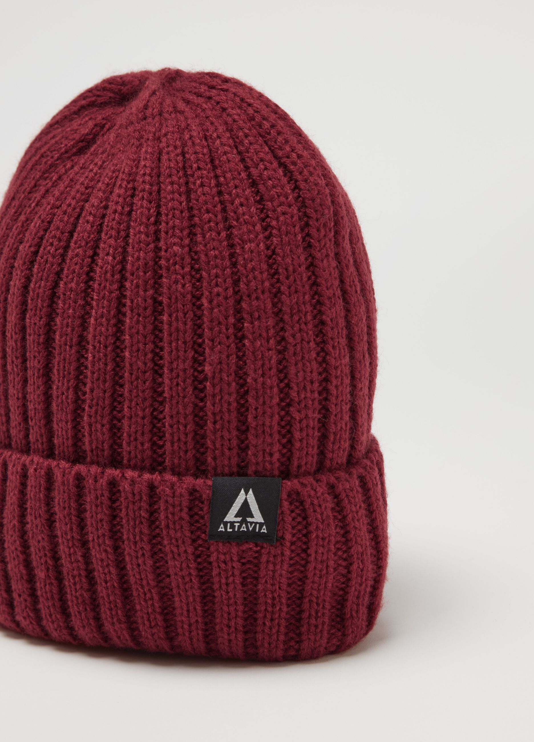 Altavia ribbed thermal hat with fold