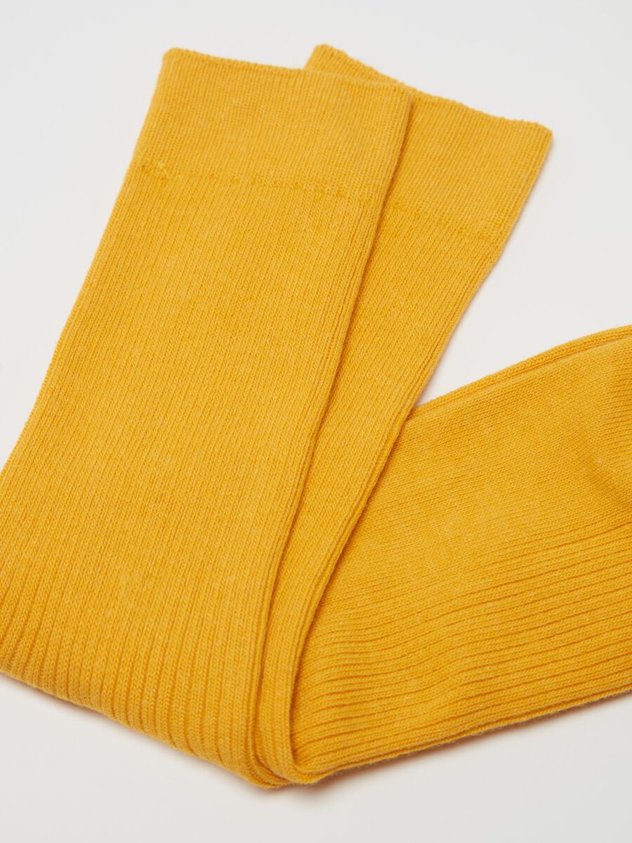 Stretch midi socks with ribbing_1