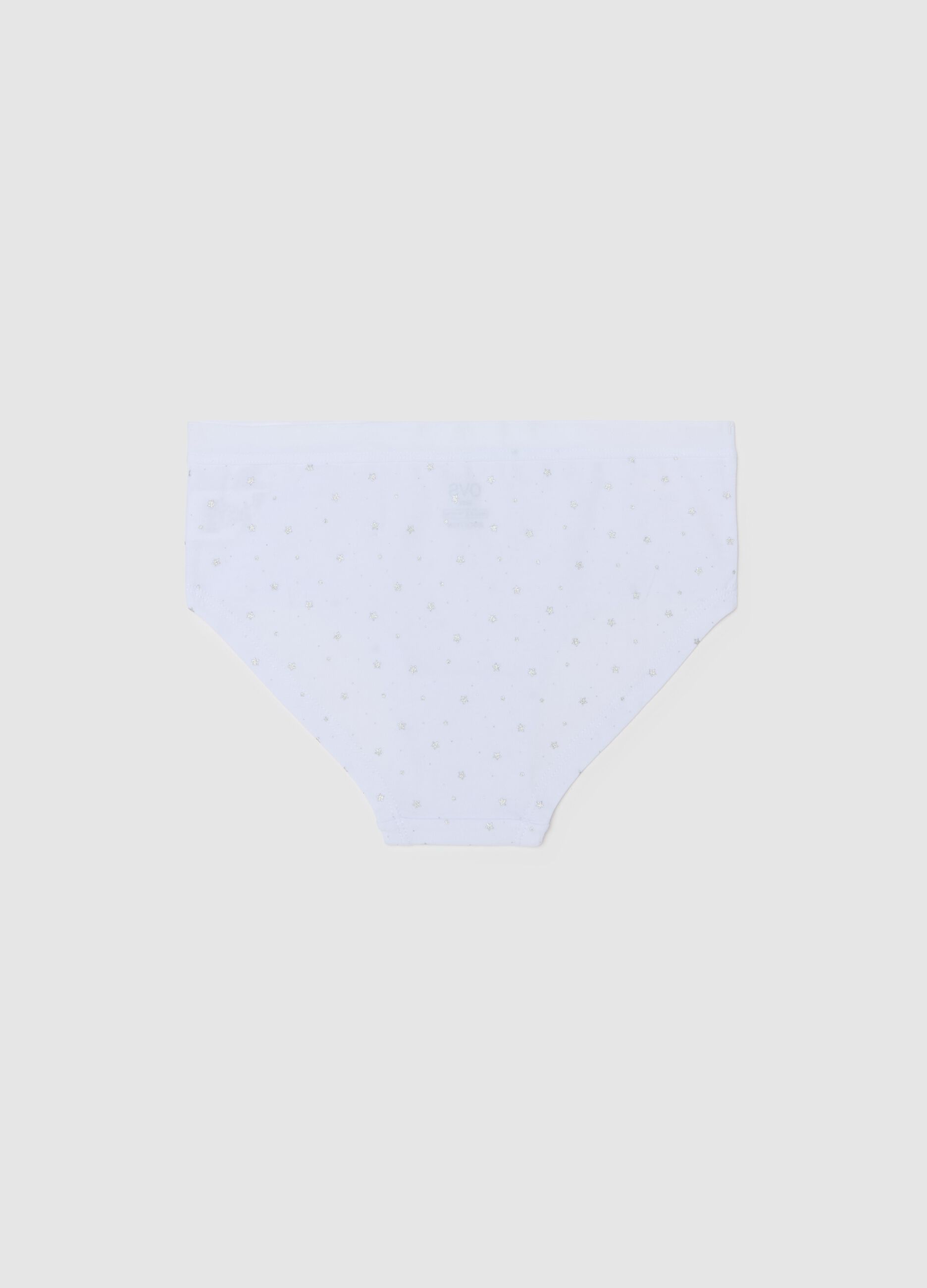 Organic cotton French knickers with glitter