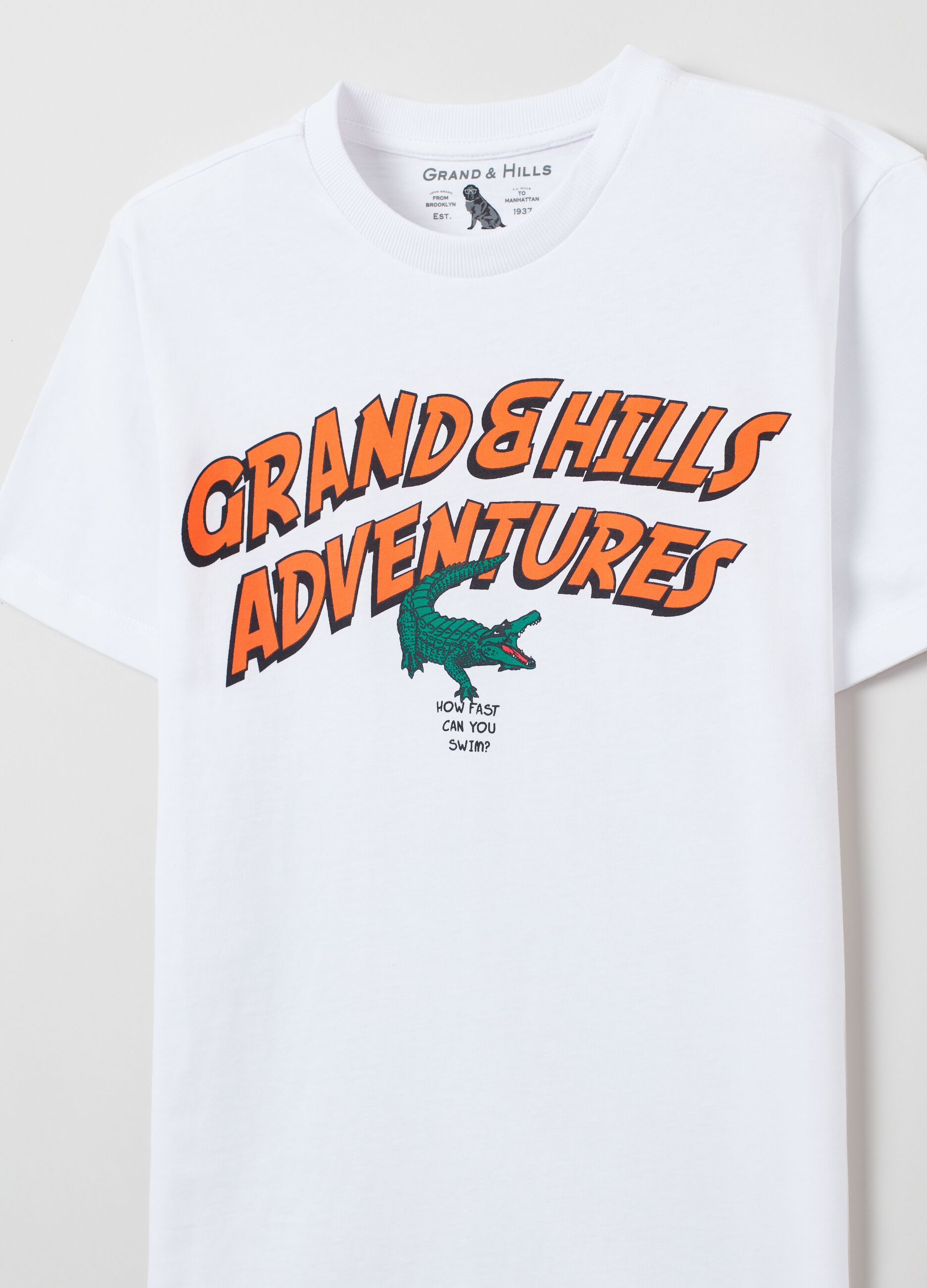 Grand&Hills T-shirt with crocodile print