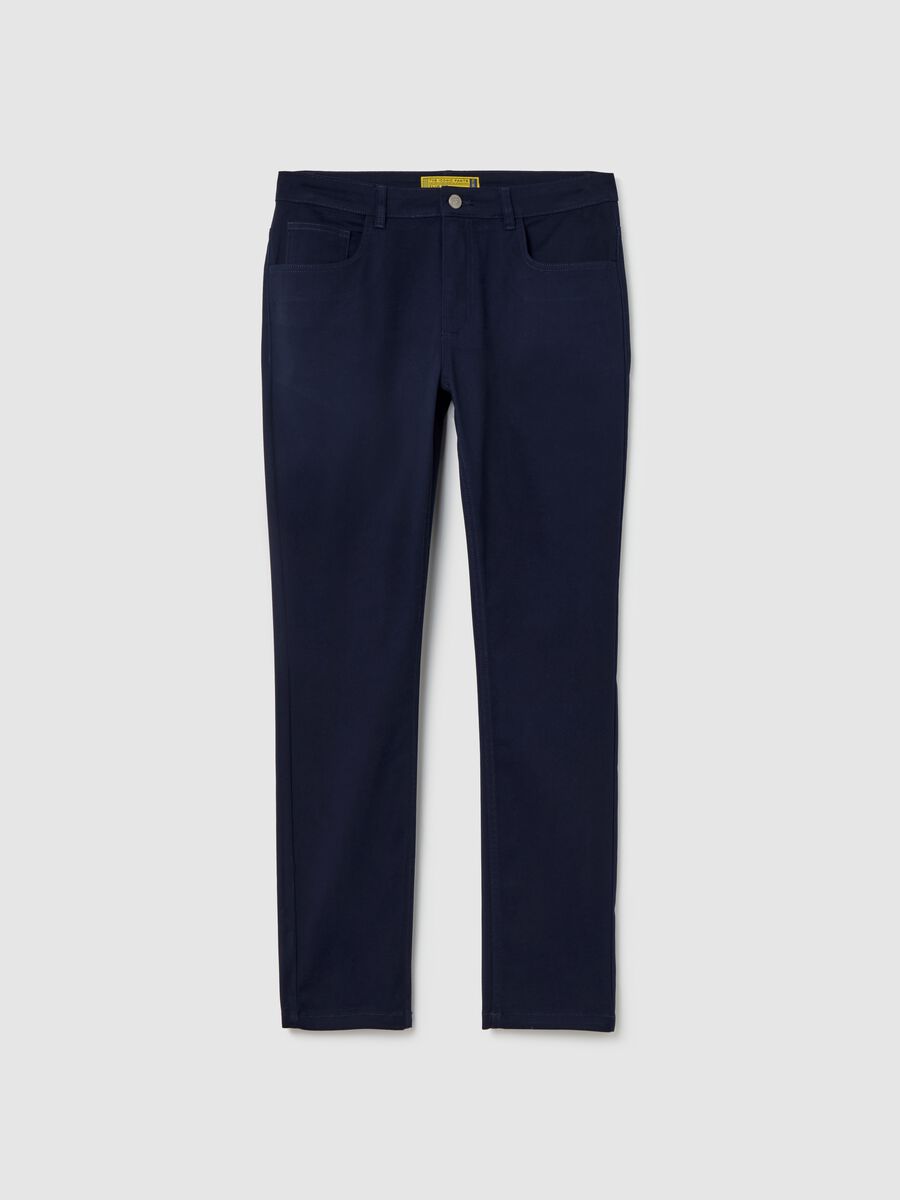 Slim-fit twill trousers with five pockets_4