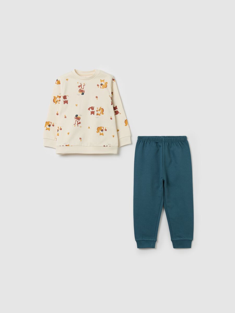 Organic cotton pyjamas with print_0